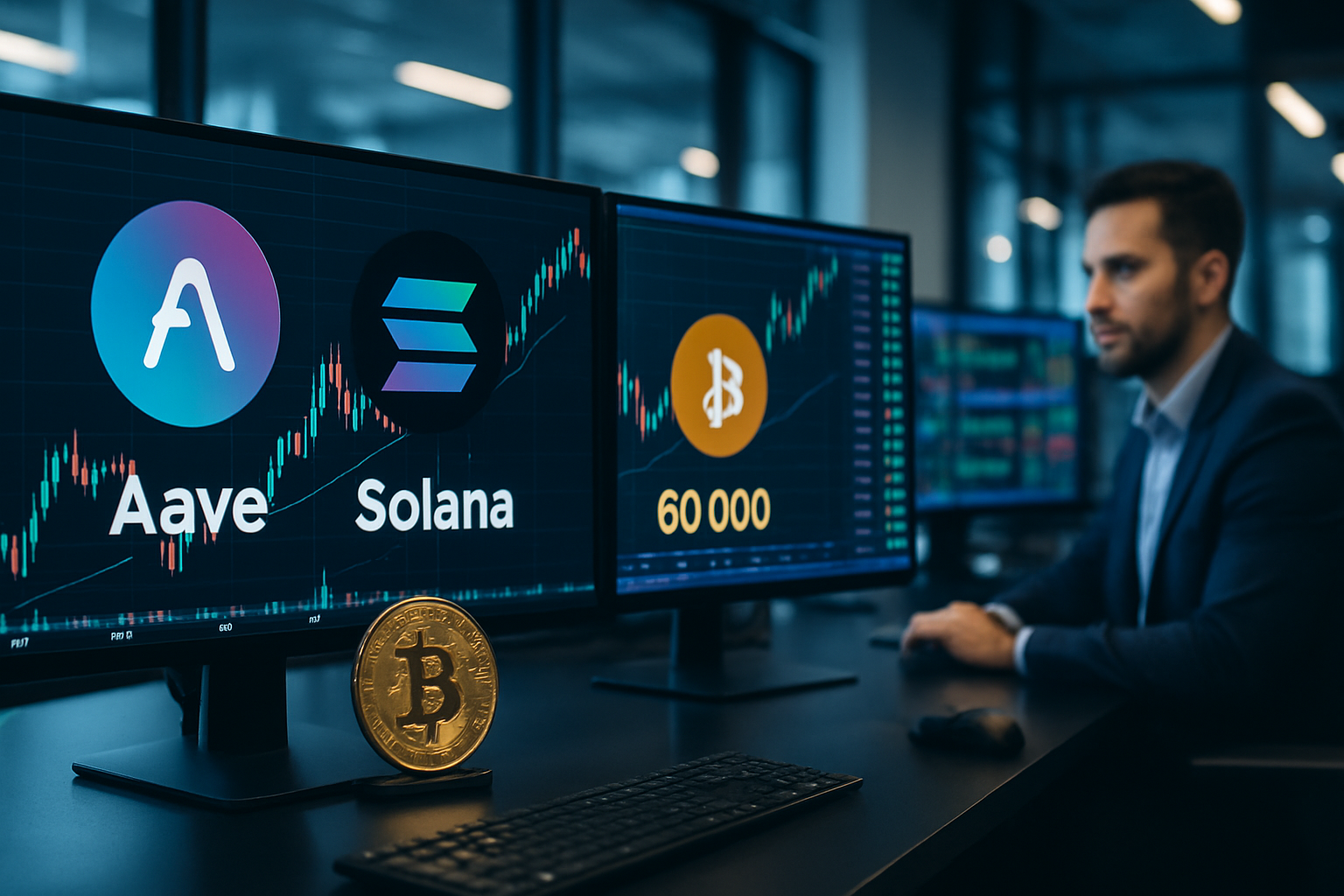 Aave a Solana vedú krypto oživenie, Bitcoin udržuje kritickú podporu